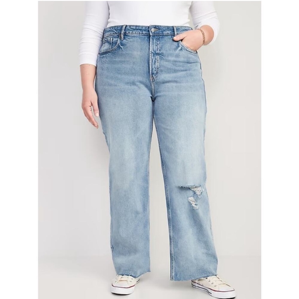 Old Navy Extra High Rise Wide Leg Jeans